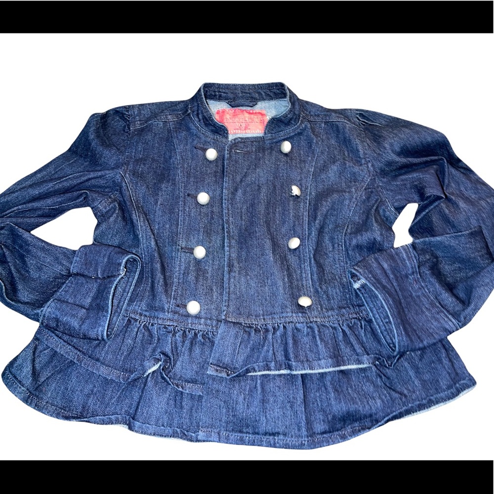 Vintage Carol’s Denims Jacket with ruffles‎ size small